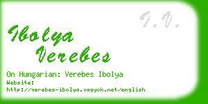 ibolya verebes business card